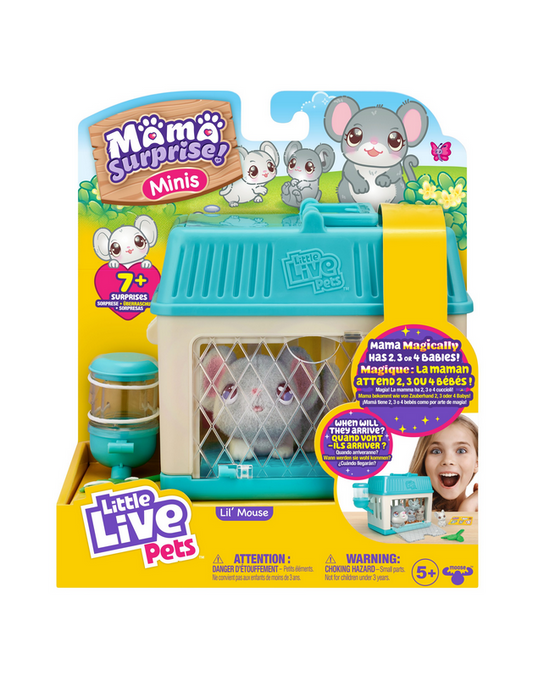 Little Live Pets Mama Surprise Mini Maus-Spielset: Lil‘ Mouse